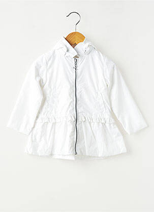 Coupe-vent poches a capuche blanc BOBOLI fille