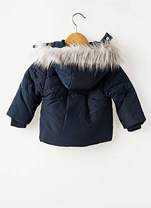 Doudoune col col montant a capuche bleu BOBOLI garçon