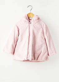 Manteau long manches longues a capuche rose MAYORAL fille