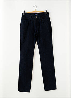 Pantalon droit stretch taille normale bleu SAINT JAMES femme