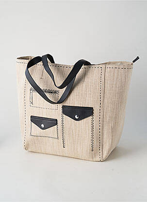 Sac fermeture zippée forme cabas beige MAC ALYSTER femme