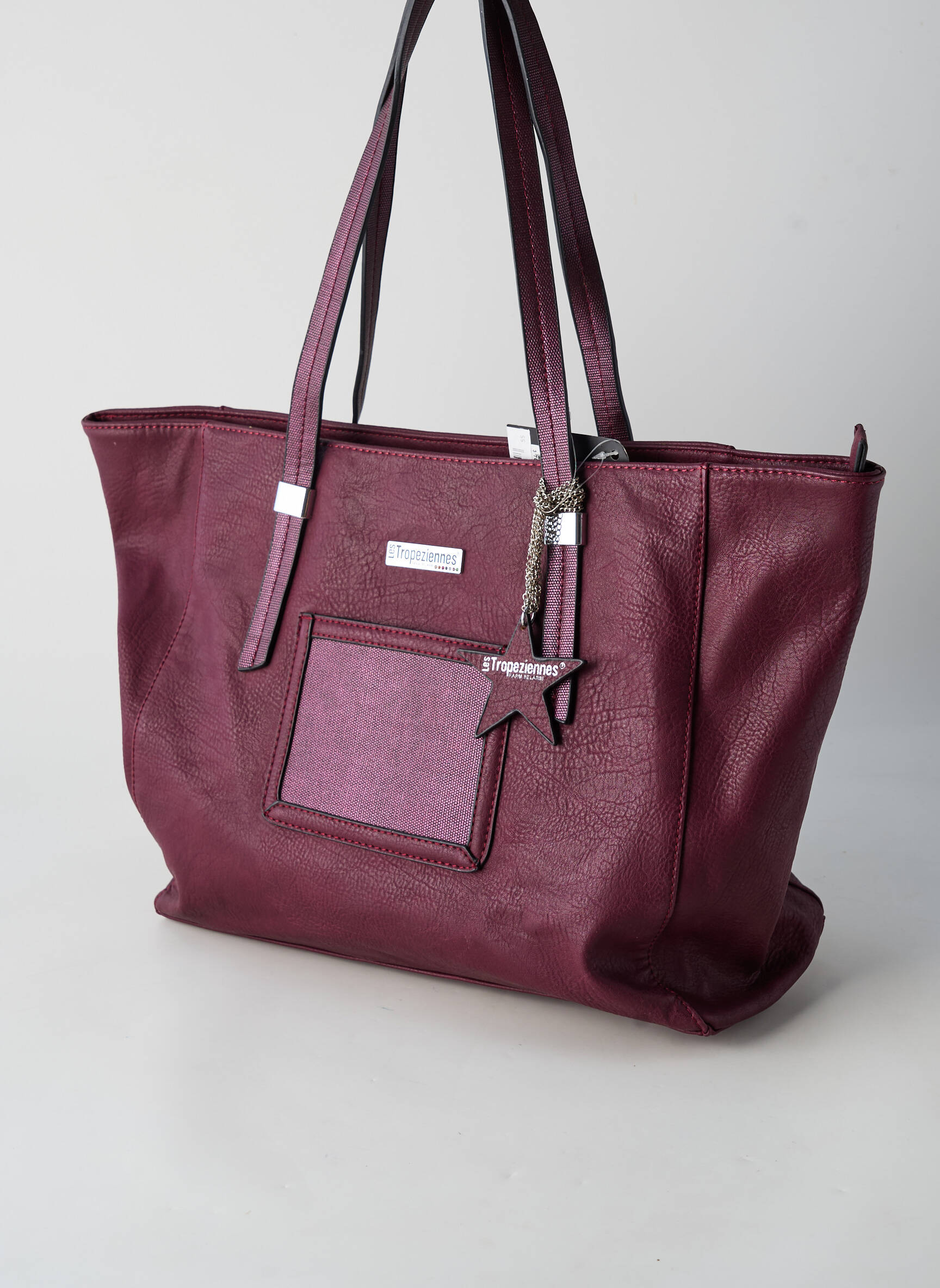 Sac fermeture zippée forme cabas violet LES TROPEZIENNES PAR M.BELARBI femme