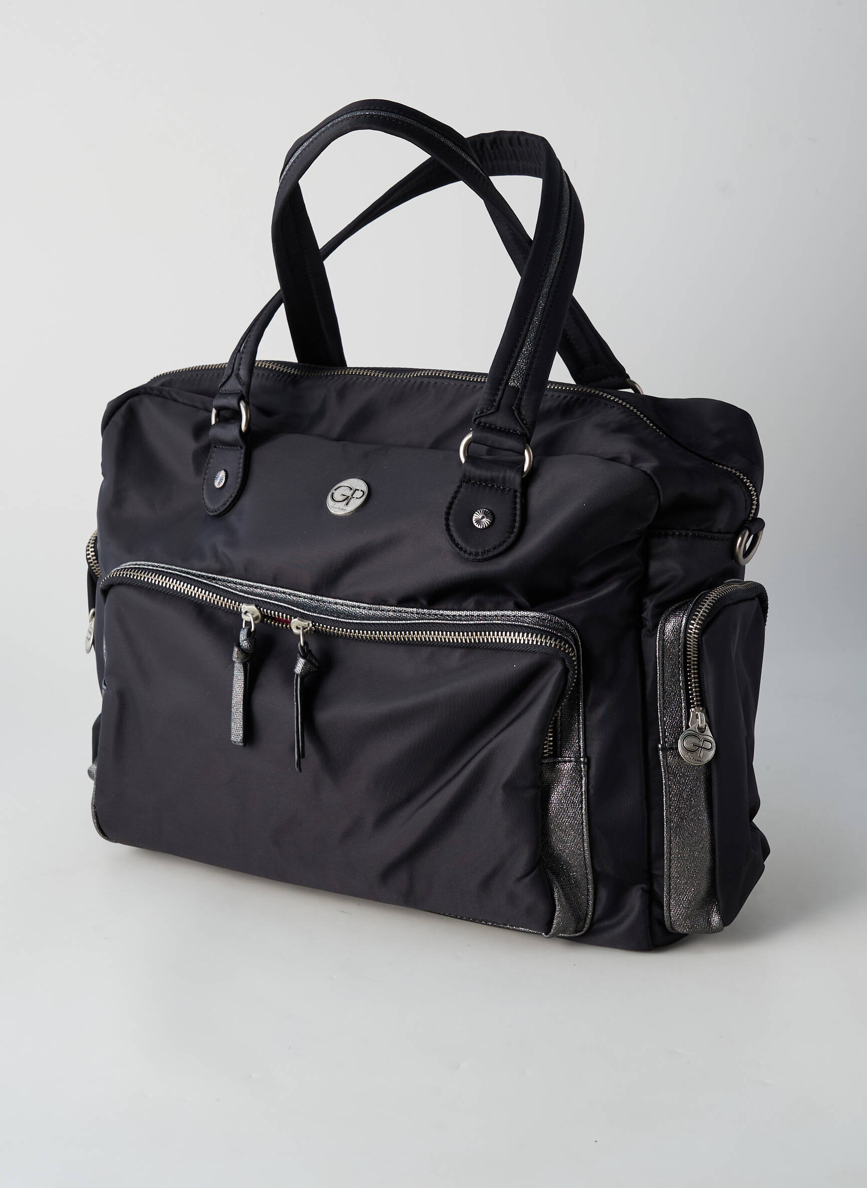 Sac fermeture zippée forme rectangulaire noir GP femme