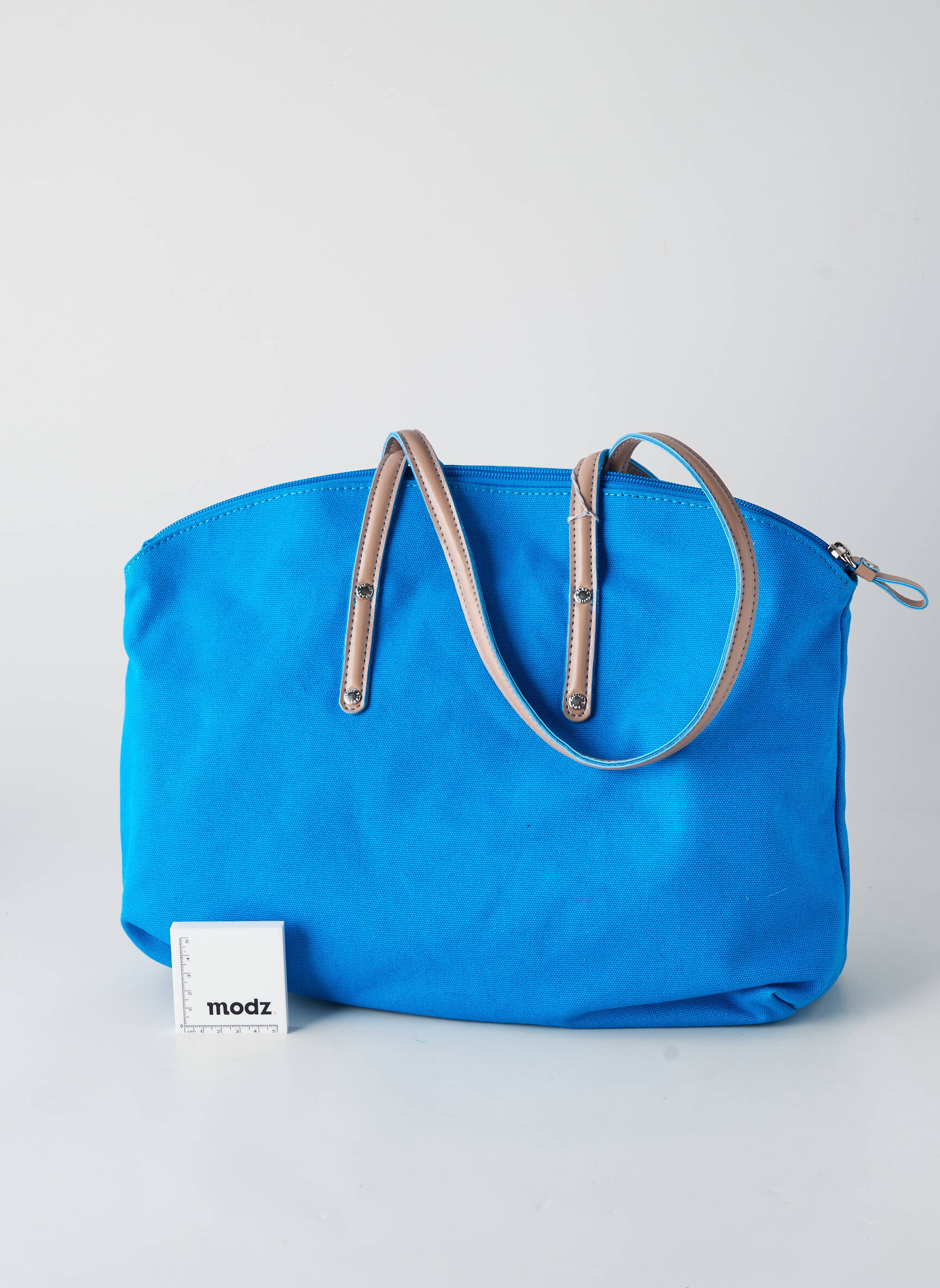 Sac fermeture zippée forme rectangulaire bleu PATRICK BLANC femme