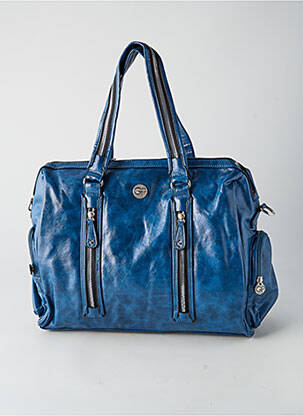 Sac fermeture zippée forme rectangulaire bleu GP femme