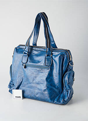 Sac fermeture zippée forme rectangulaire bleu GP femme