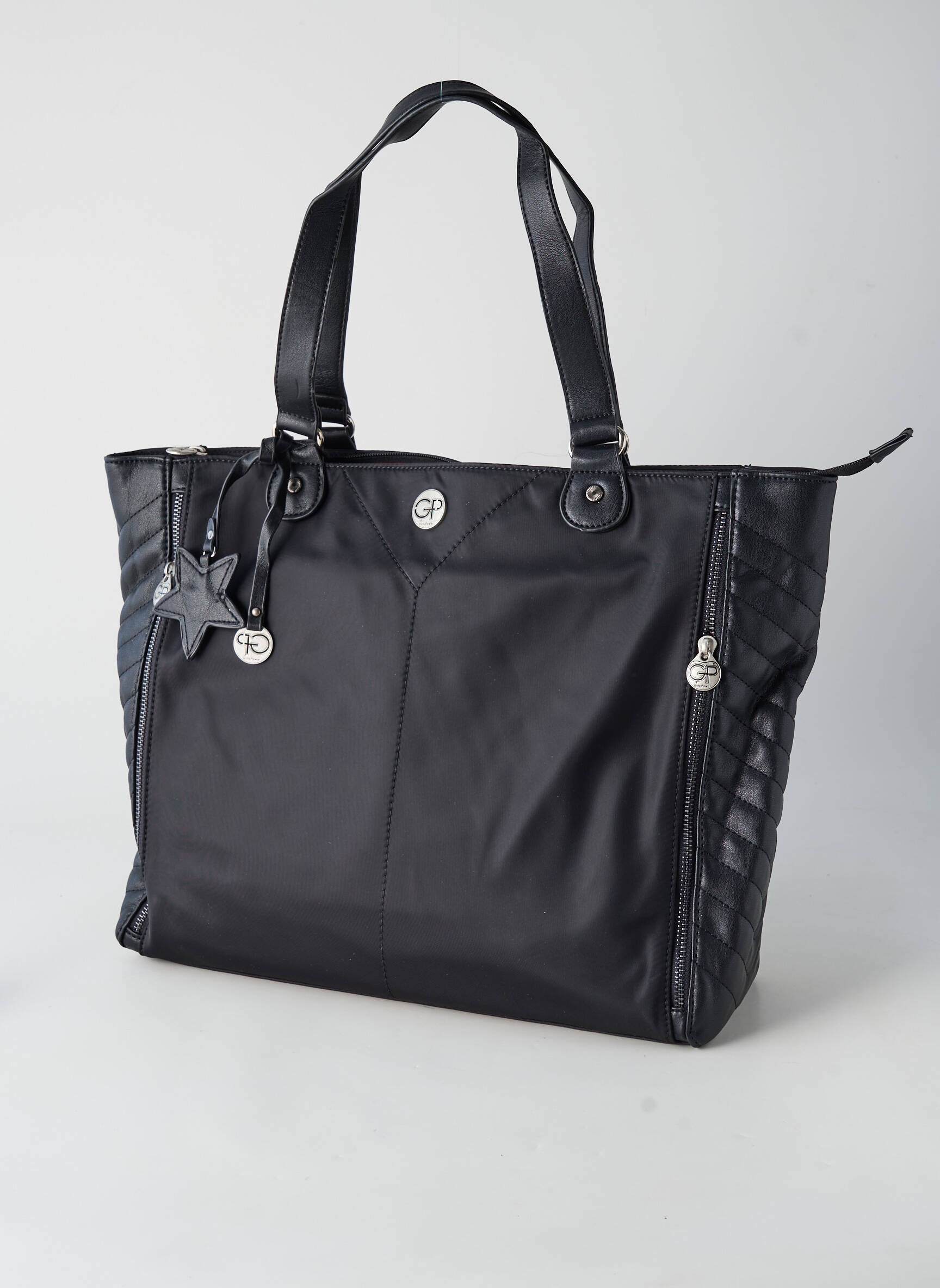 Sac fermeture zippée forme rectangulaire noir GP femme