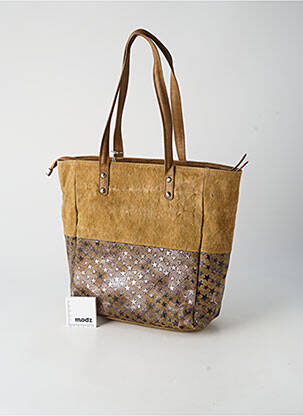 Sac fermeture zippée forme cabas vert PATRICK BLANC femme