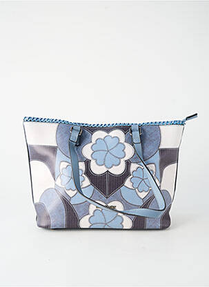 Sac fermeture zippée forme cabas bleu MAC ALYSTER femme