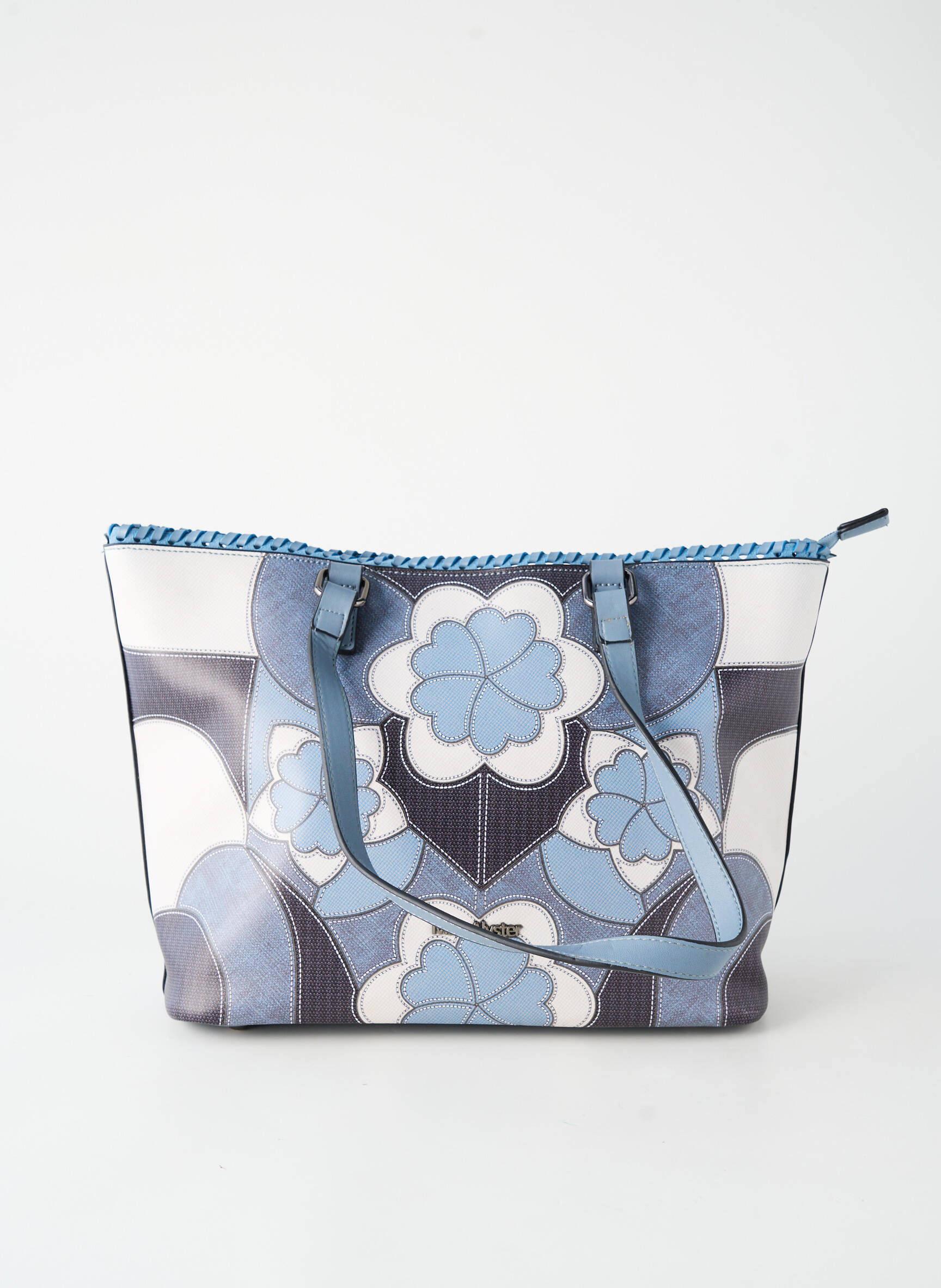 Sac fermeture zippée forme cabas bleu MAC ALYSTER femme