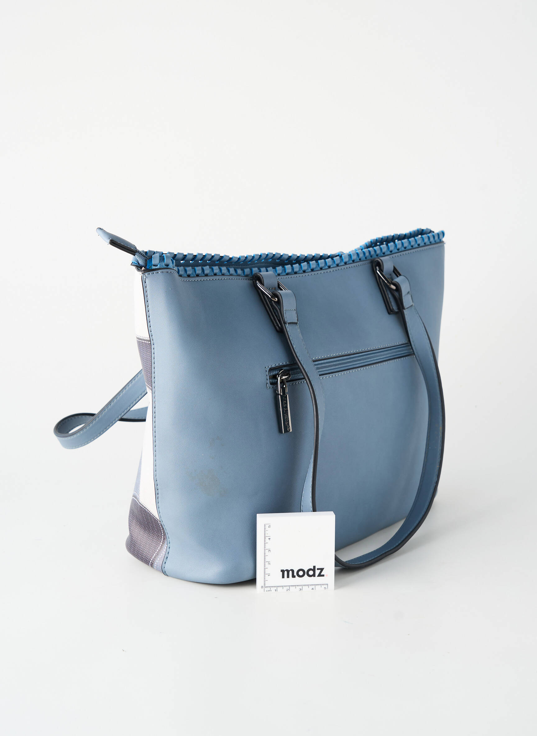 Sac fermeture zippée forme cabas bleu MAC ALYSTER femme