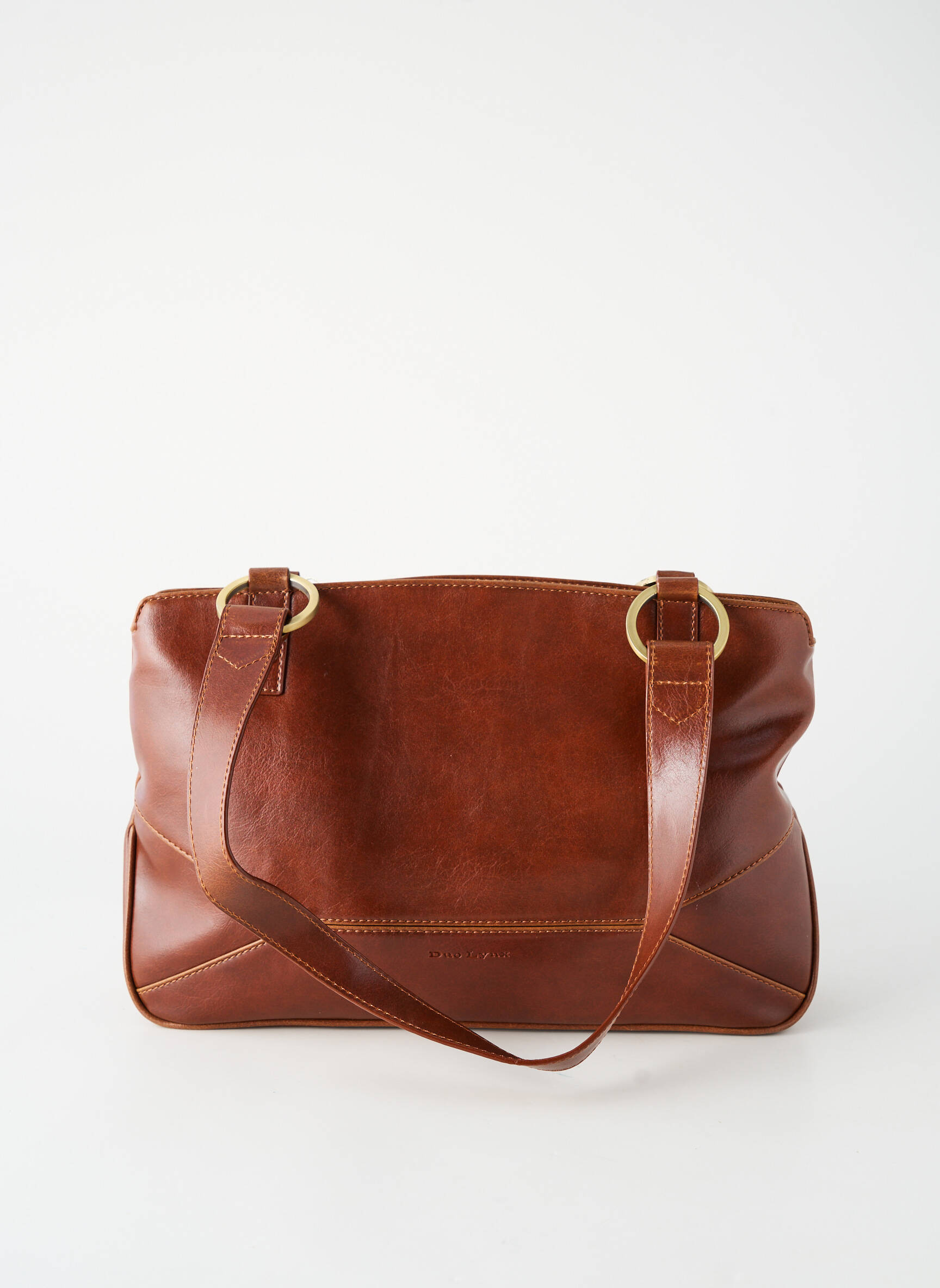 Sac fermeture zippée forme rectangulaire marron DUOLYNX femme