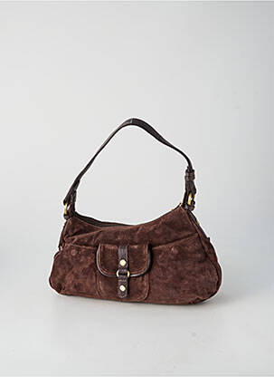 Sac multipoches forme rectangulaire marron ARTHUR&ASTON femme