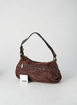 Sac multipoches forme rectangulaire marron ARTHUR&ASTON femme
