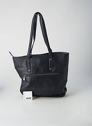 Sac multipoches forme rectangulaire noir PATRICK BLANC femme