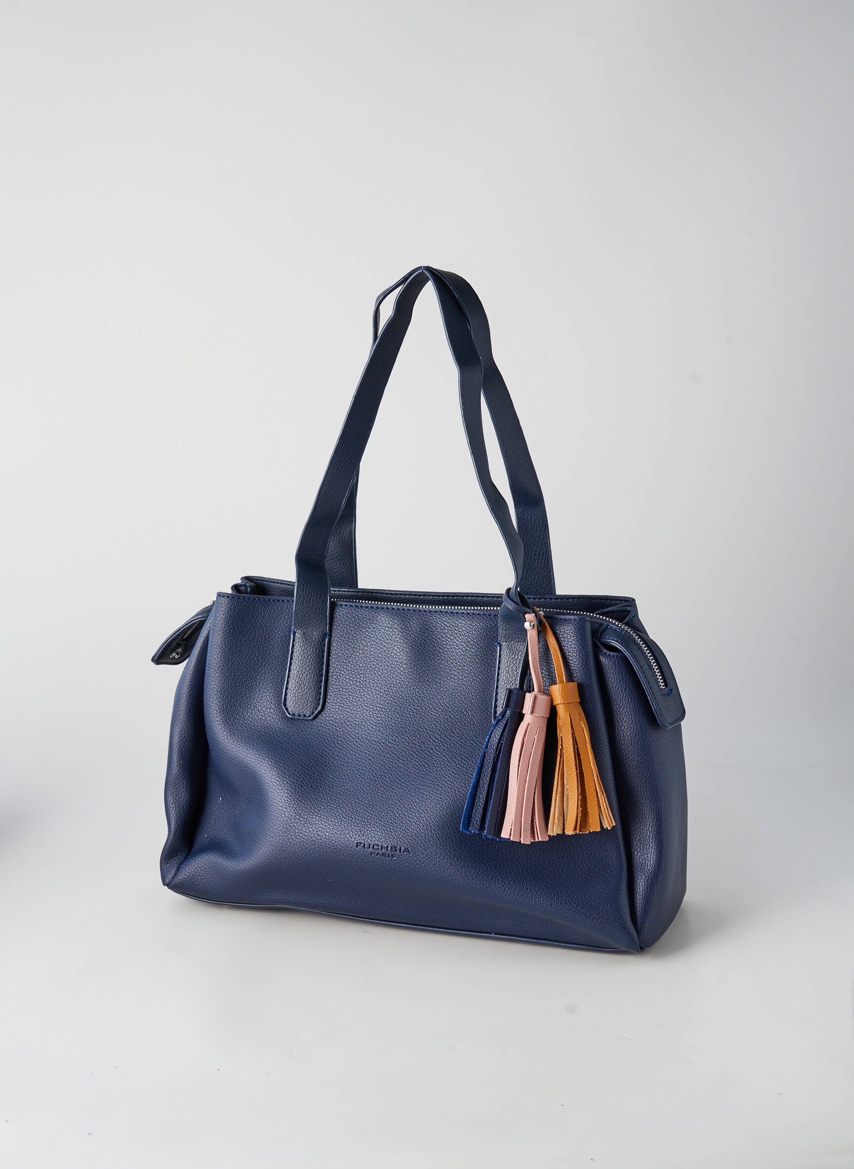 Sac multipoches forme rectangulaire bleu FUCHSIA femme