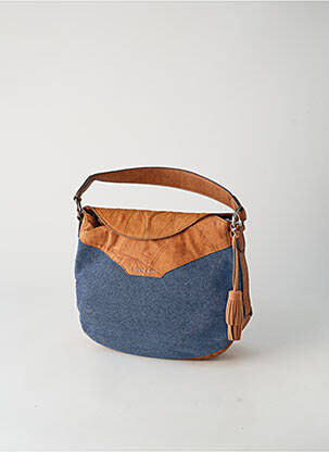 Sac multipoches forme carré bleu PATRICK BLANC femme