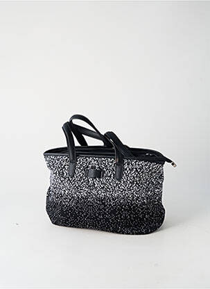 Sac multipoches forme rectangulaire noir PATRICK BLANC femme