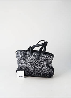 Sac multipoches forme rectangulaire noir PATRICK BLANC femme