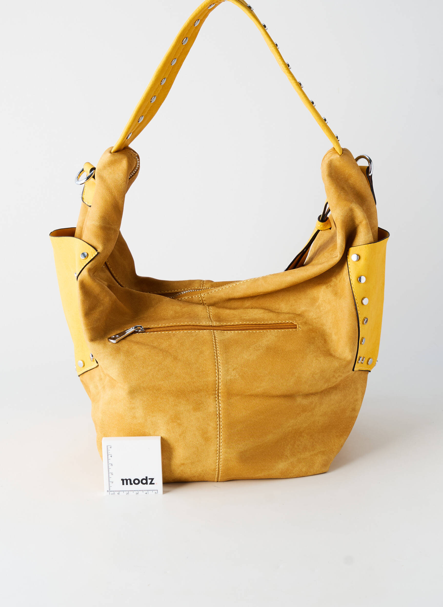 Sac fermeture zippée forme rectangulaire jaune EMMA DORE femme