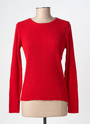 Pull coupe cintrée manches longues rouge FELINO femme