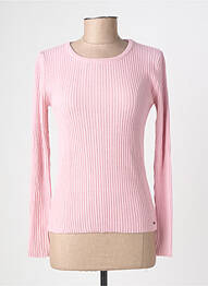 Pull coupe cintrée manches longues rose FELINO femme