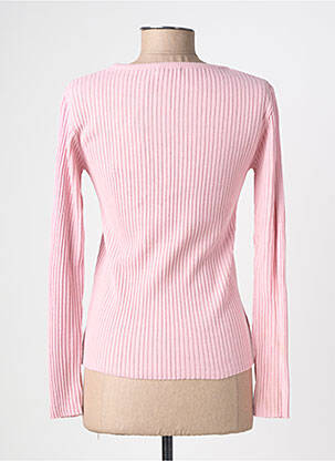 Pull coupe cintrée manches longues rose FELINO femme