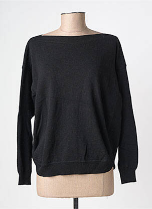 Pull col bateau manches longues noir FELINO femme