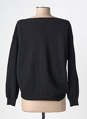 Pull col bateau manches longues noir FELINO femme