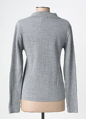 Gilet manches longues coupe cintrée gris FELINO femme