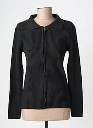 Gilet manches longues coupe cintrée noir FELINO femme