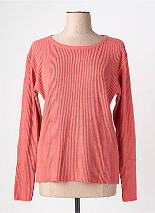 Pull coupe cintrée manches longues orange FELINO femme