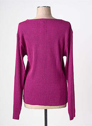 Pull coupe cintrée manches longues violet FELINO femme