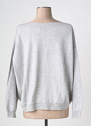 Pull col bateau manches longues gris FELINO femme