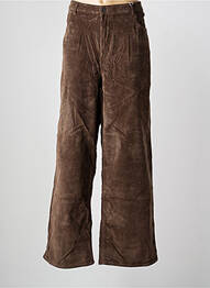 Pantalon large fermeture zippée sous rabat boutonné taille normale marron ONLY CARMAKOMA femme