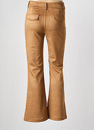 Pantalon flare stretch taille haute marron PEACE N'LOVE femme