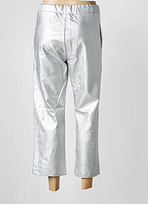 Pantalon 7/8 taille élastique taille normale argent CHARMING GIRL femme