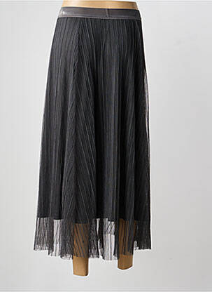Jupe longue coupe fluide gris ONLY femme