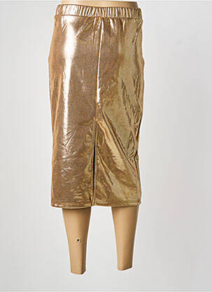 Jupe mi-longue coupe droite or ATELIER EVÈNE femme