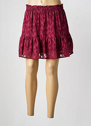 Jupe courte coupe évasée rouge LILI & LALA femme