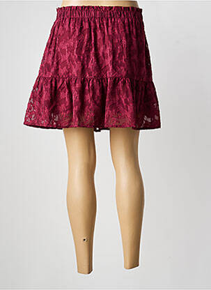 Jupe courte coupe évasée rouge LILI & LALA femme