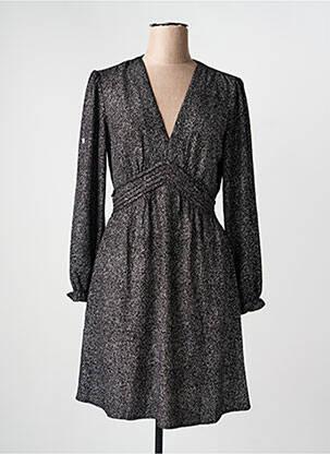 Robe courte manches longues manches longues argent MAELLE femme