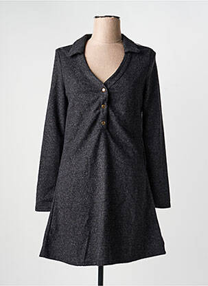 Robe courte manches longues manches longues gris ATELIER EVÈNE femme