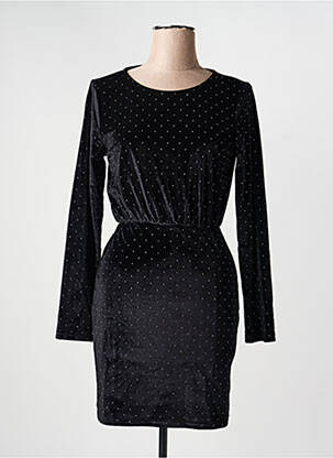 Robe courte manches longues manches longues noir PEACE N'LOVE femme