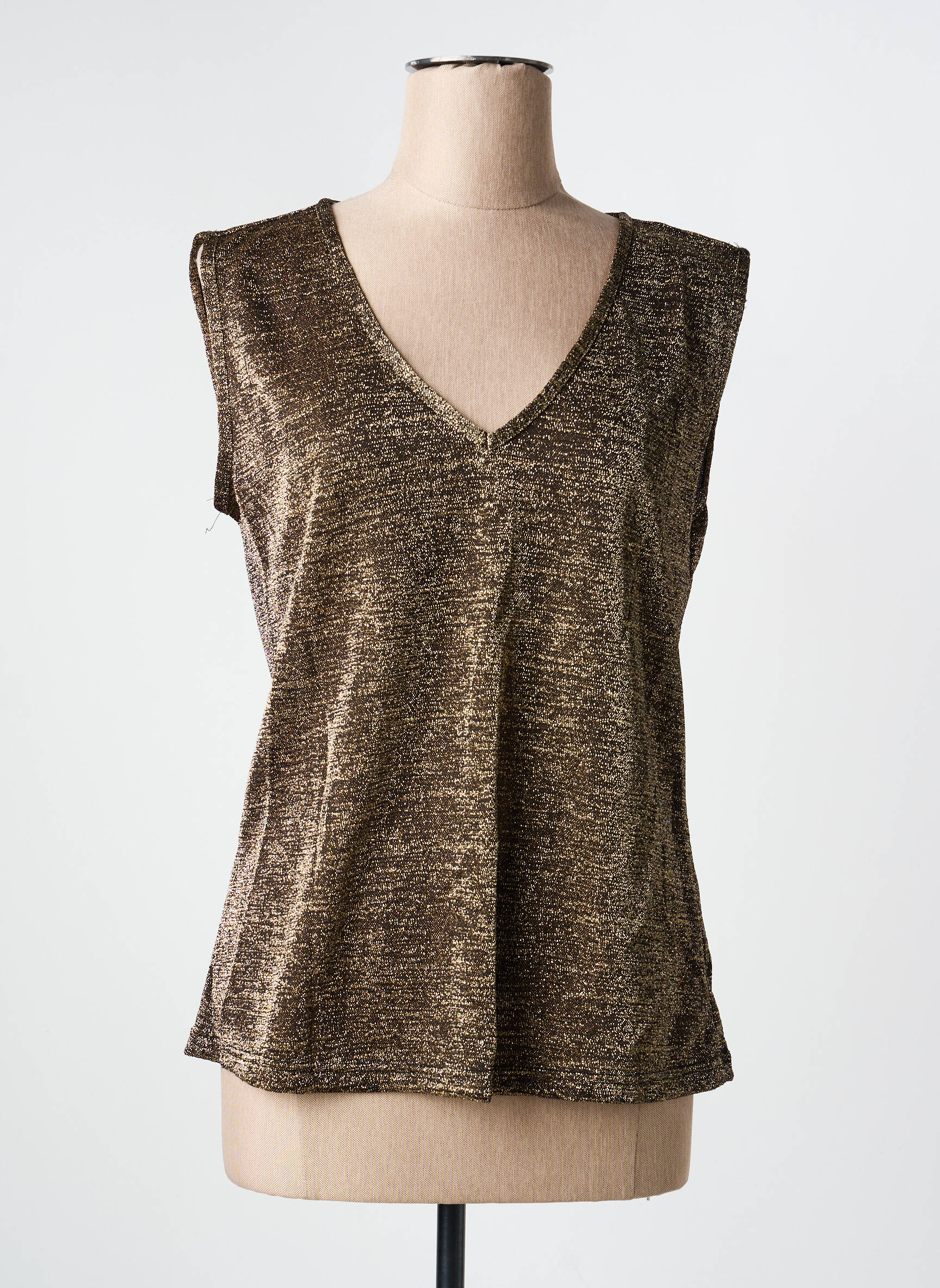 Top stretch sans manche or AKOZ DE TOI femme