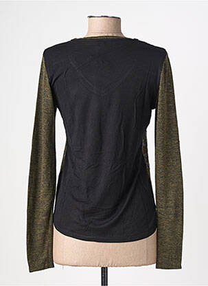 Pull coupe cintrée manches longues vert FELINO femme