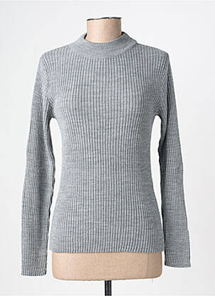 Pull stretch manches longues gris FELINO femme