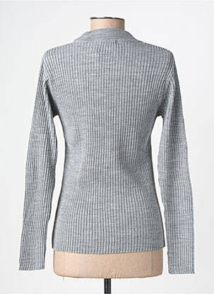 Pull stretch manches longues gris FELINO femme