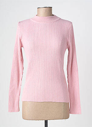 Pull stretch manches longues rose FELINO femme