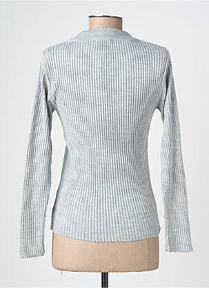 Pull tissage chiné manches longues gris FELINO femme